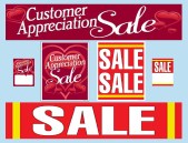 Sale Signs, Tags, Posters, and Banners. Retail Promotional Sign Kits    